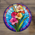 Gladiolus Circular Glass Suncatcher Worktop Saver